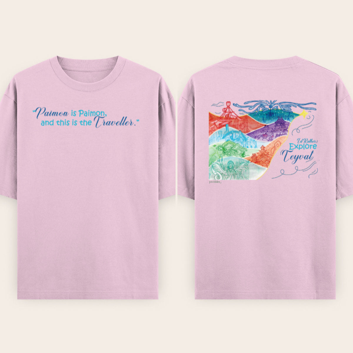 Explore Teyvat Unisex Oversized T-Shirt