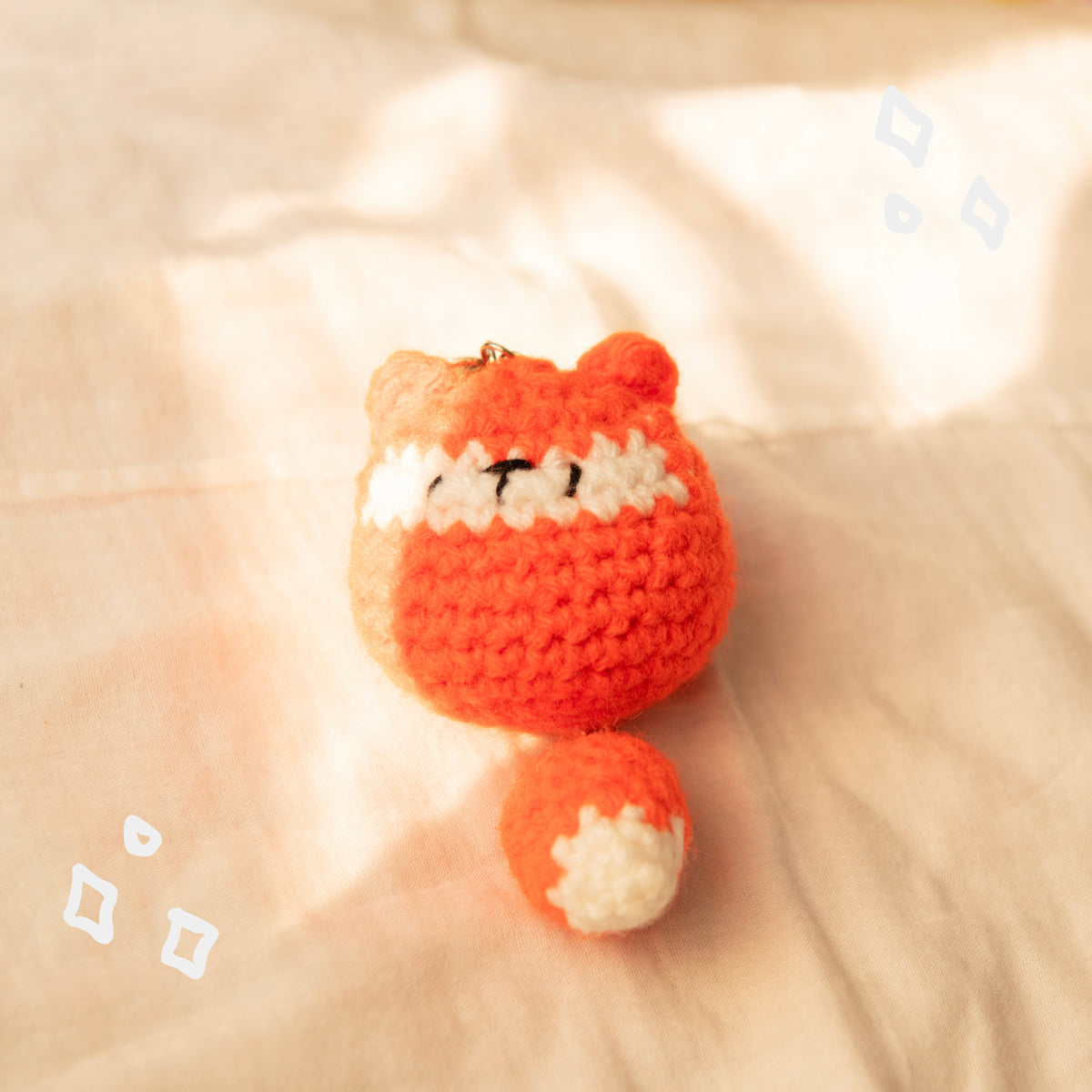 Hoody the Fox Crochet Keychain