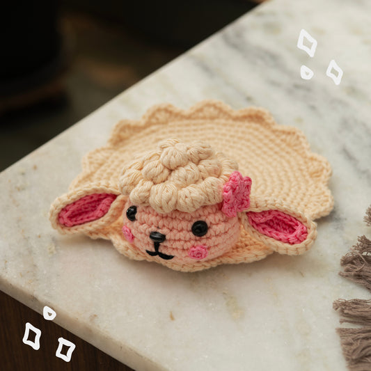 Lamb Crochet Multi-Purpose Tray/Coaster