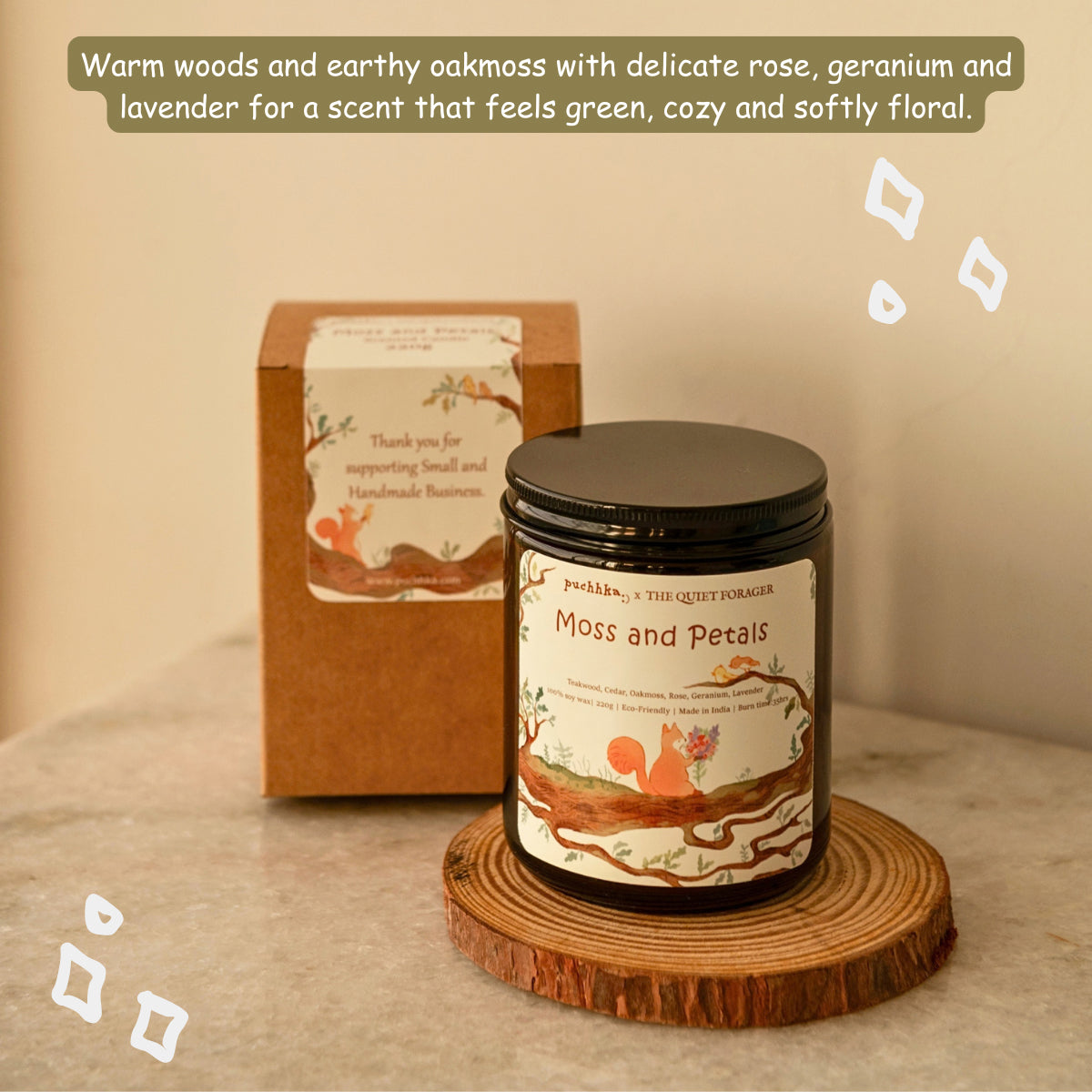 Moss and Petals 220g Scented Candle