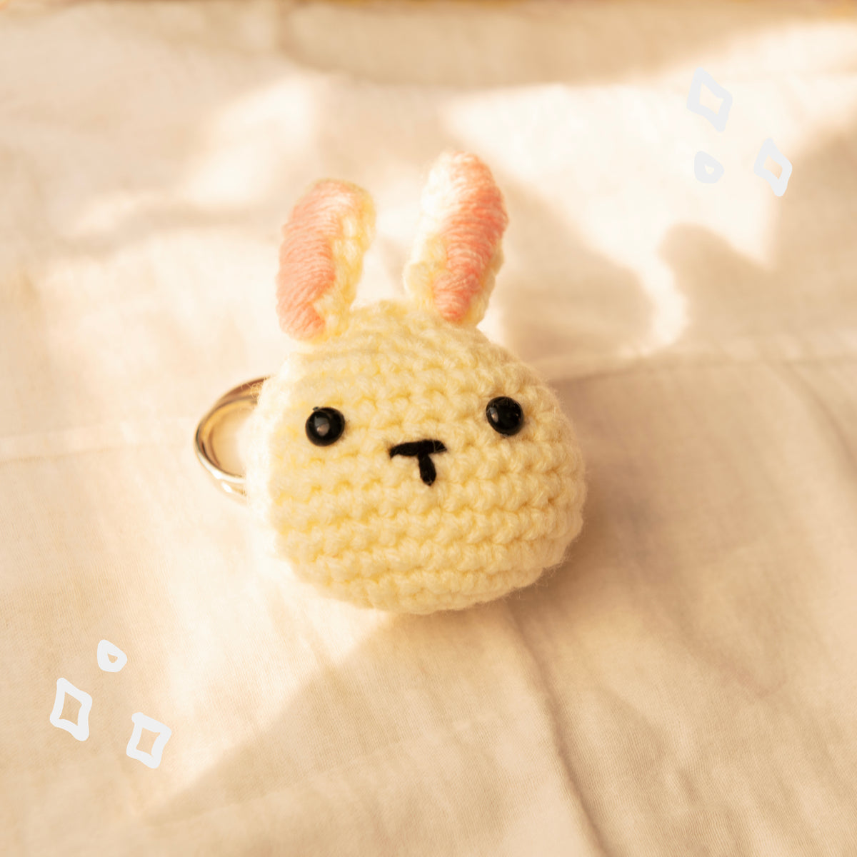 Rexy the Rabbit Crochet Keychain