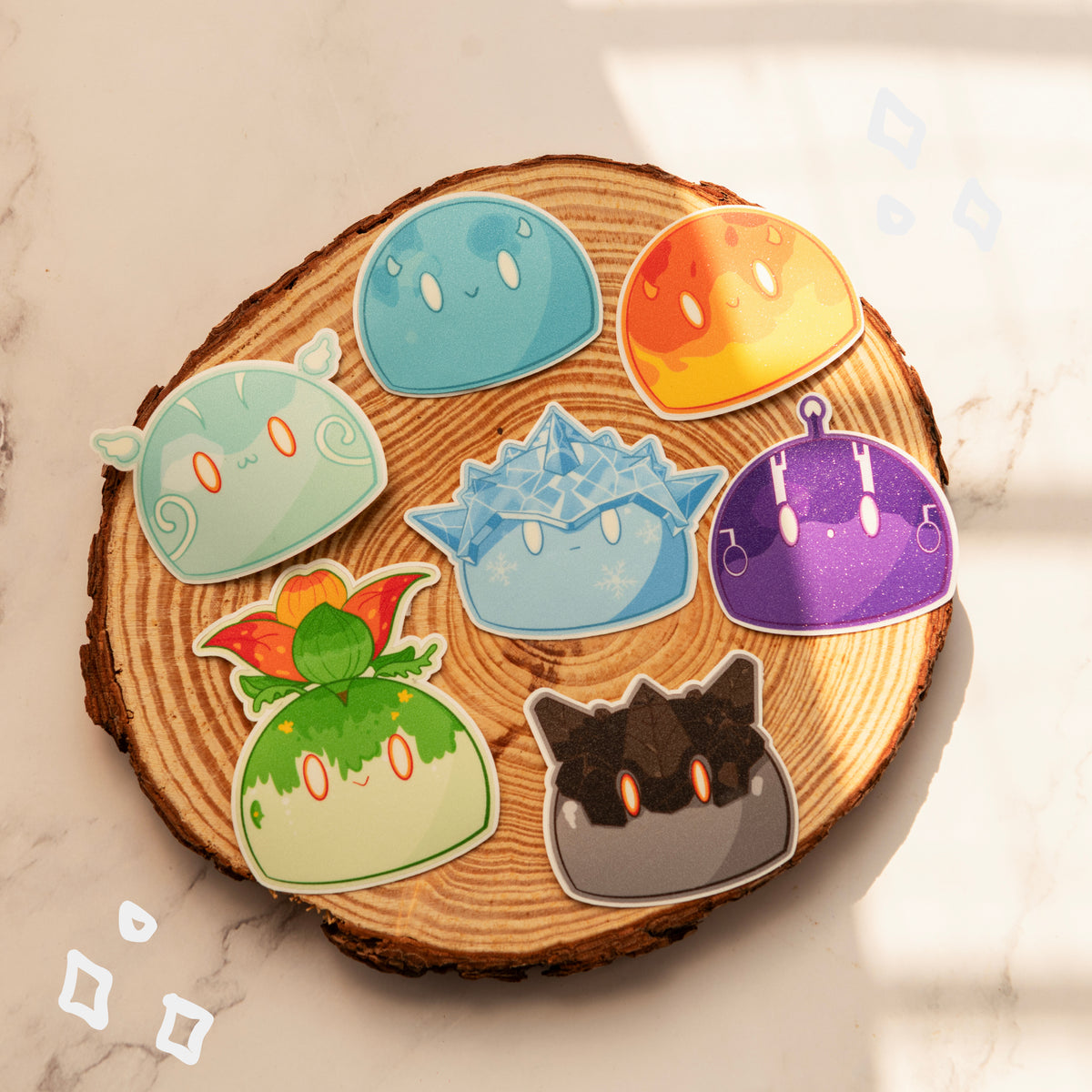 Slimes Die-cut Sticker Pack - Genshin Impact