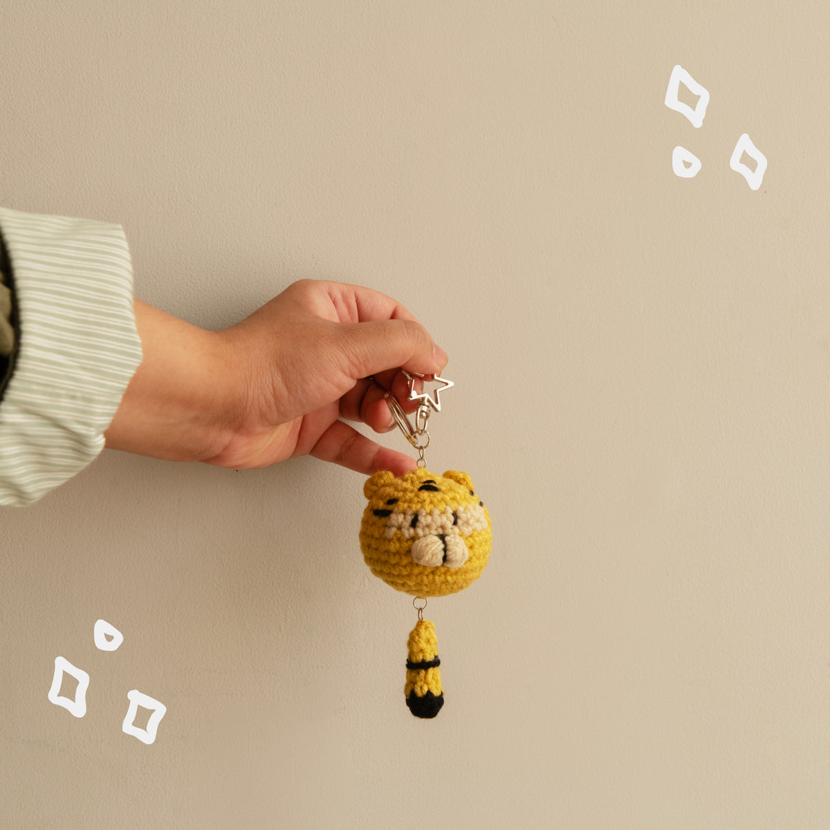 Tiggu the Tiger Crochet Keychain