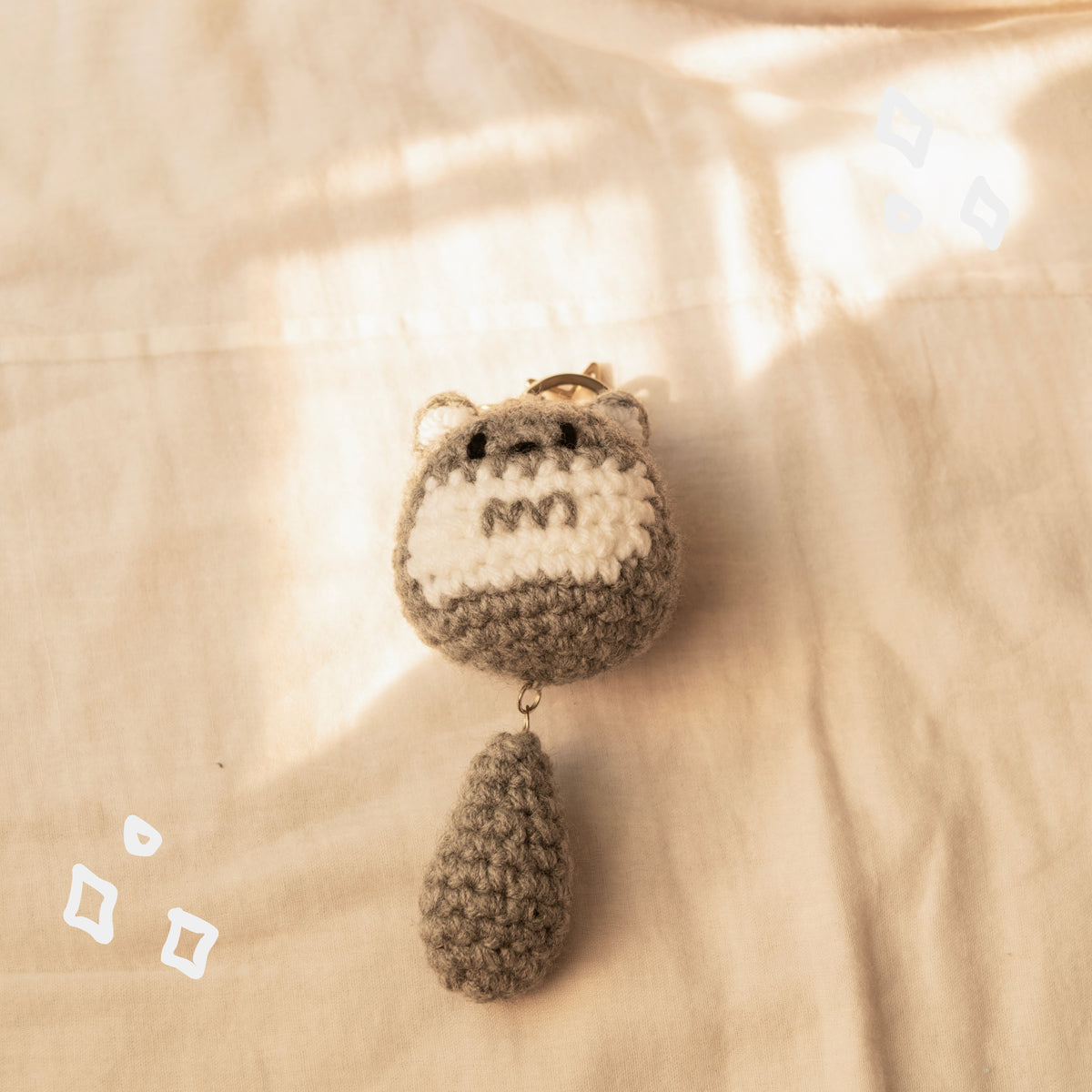 Totoro Crochet Keychain