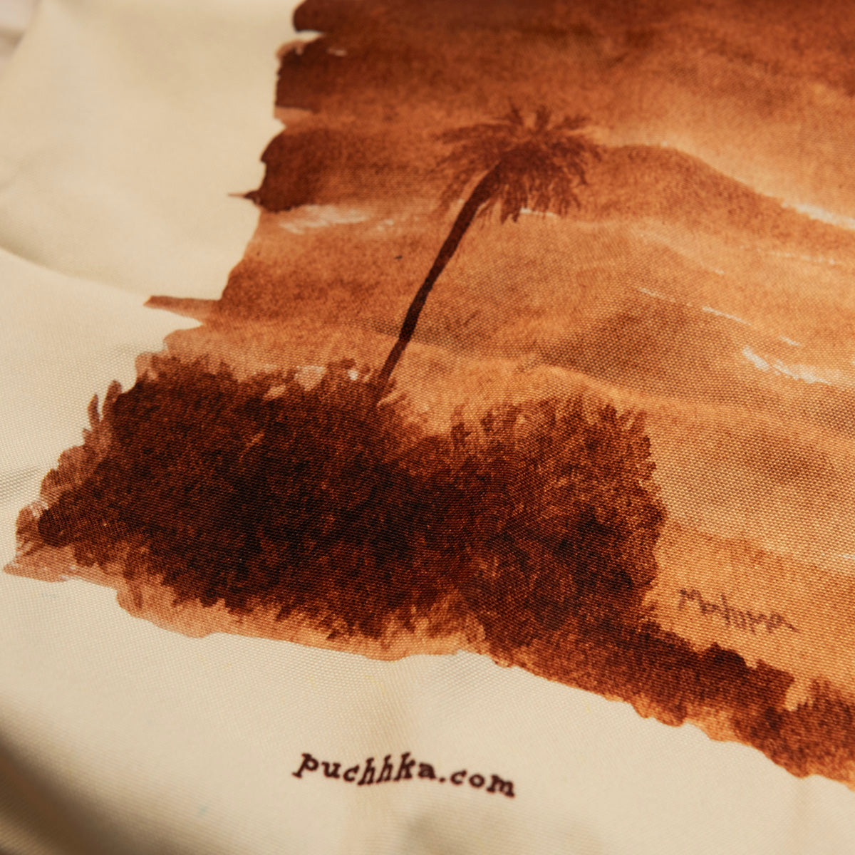 Palm Tree Canvas Story Tote Bag image 3