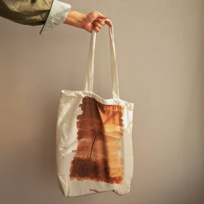 Palm Tree Canvas Story Tote Bag image 1