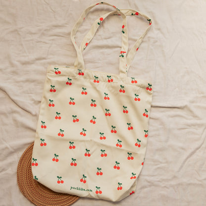 Cherry Canvas Story Tote Bag image 2