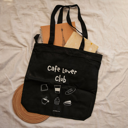Cafe Lover Club Daily Companion Tote Bag Black 