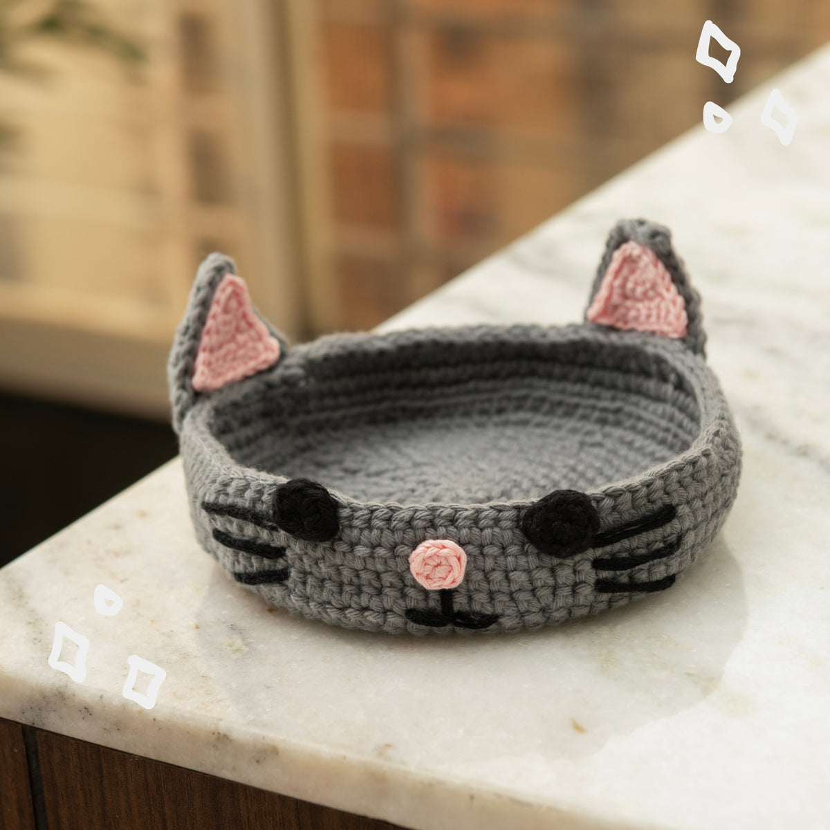Cat Crochet Multi-Purpose Tray/Coaster