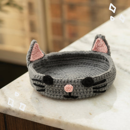 Cat Crochet Multi-Purpose Tray/Coaster
