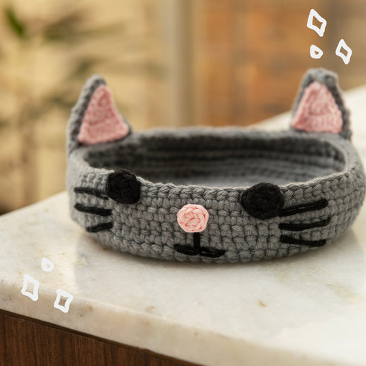 Cat Crochet Multi-Purpose Tray/Coaster