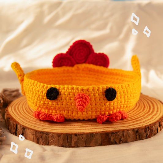 Chicken Crochet Multi-Purpose Tray/Coaster