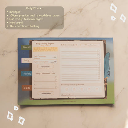 Daily Commission Notepad Planner with Sticker Sheet - Genshin Impact