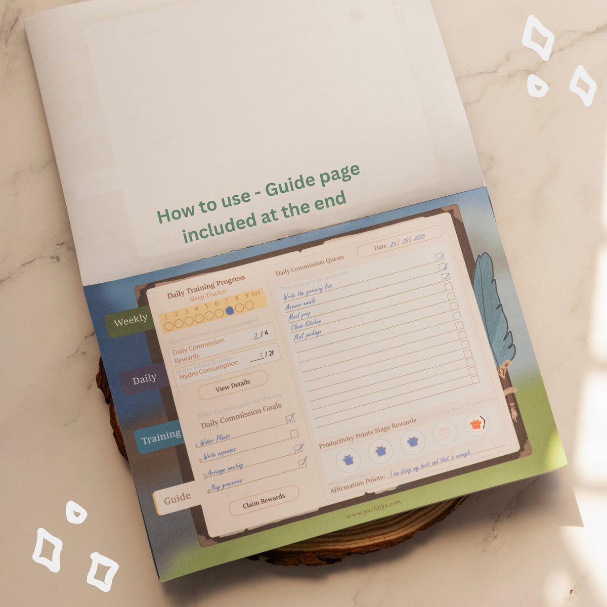Daily Commission Notepad Planner with Sticker Sheet - Genshin Impact