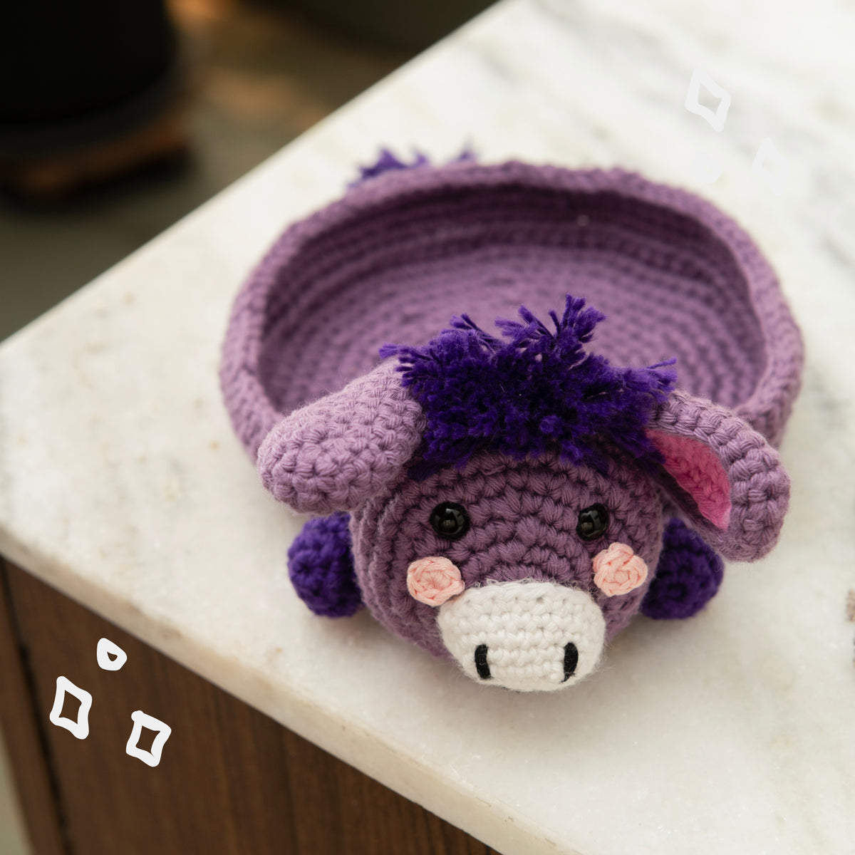 Donkey Crochet Multi-Purpose Tray/Coaster