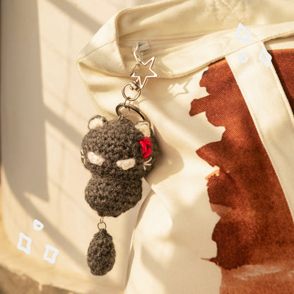 Funny Cats Crochet Keychain