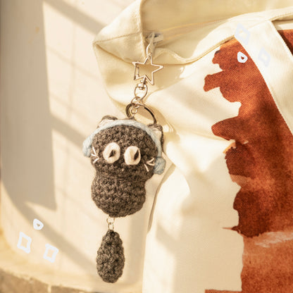 Funny Cats Crochet Keychain