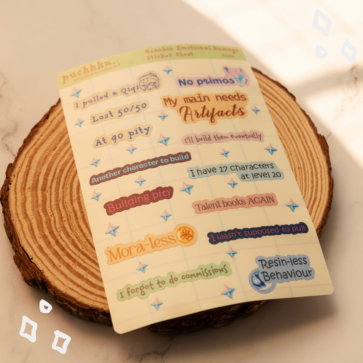 Genshin Emotional Damage Sticker Sheet