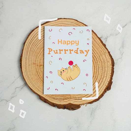 Happy Purrrday Greeting Card