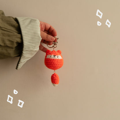 Hoody the Fox Crochet Keychain