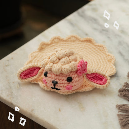 Lamb Crochet Multi-Purpose Tray/Coaster
