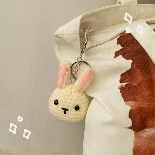 Rexy the Rabbit Crochet Keychain