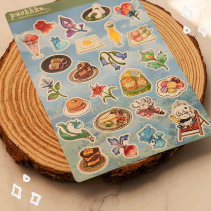 Teyvat Specials Sticker Sheet - Genshin Impact