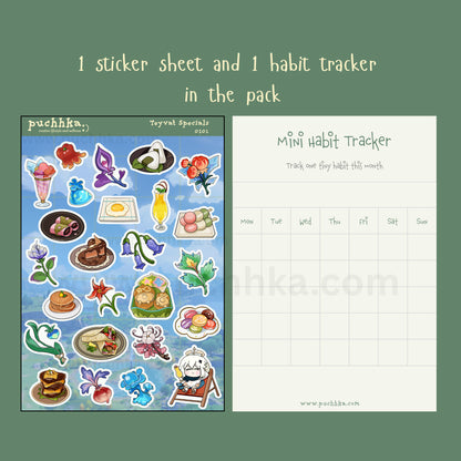 Teyvat Specials Sticker Sheet - Genshin Impact