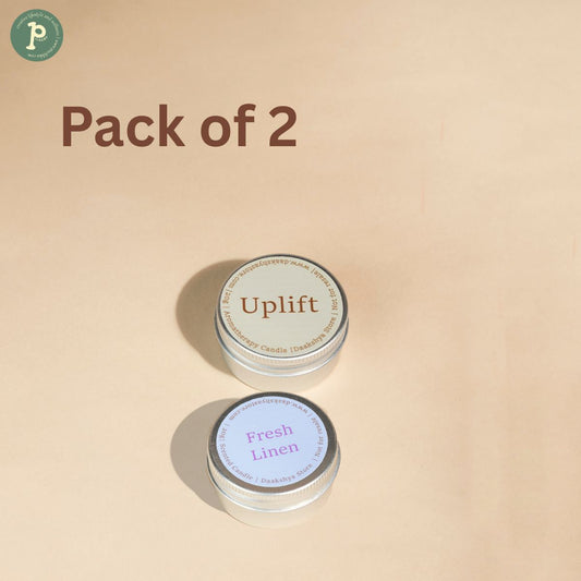 mini candles pack of 2 is on a beige background